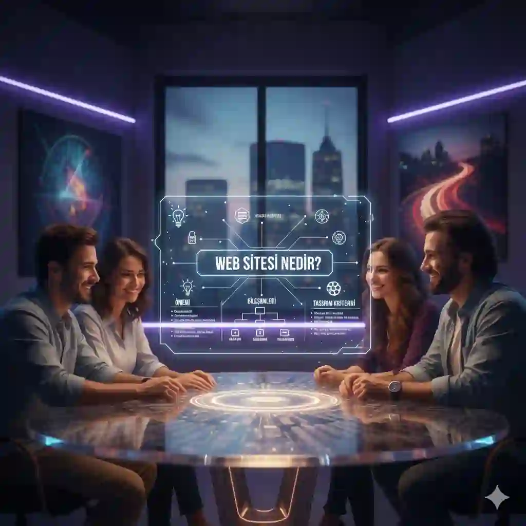 Web Sitesi Nedir? Bileşenleri Gösteren Özet Görsel